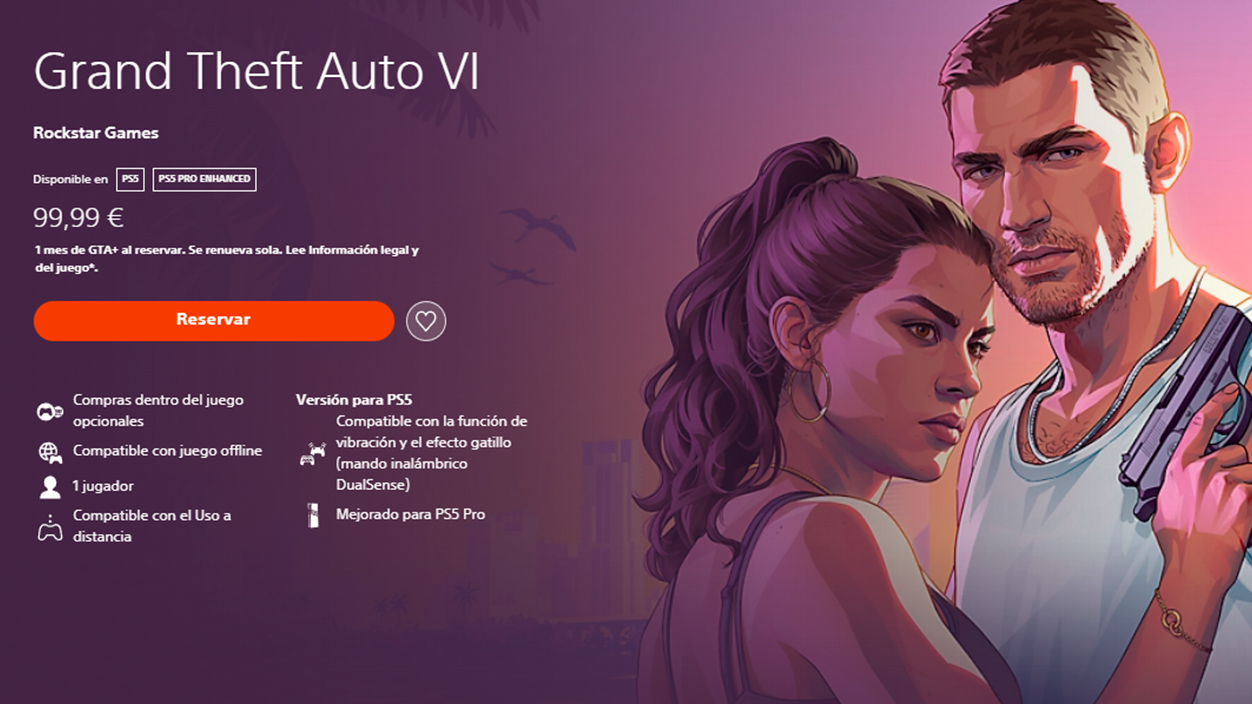 Reservar GTA 6 PS5