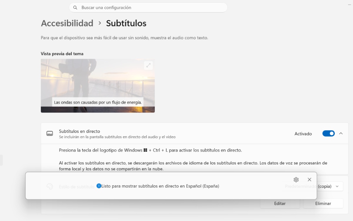 Subtítulos en directo