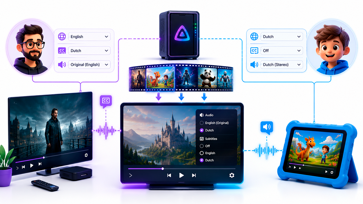 audio y subtítulos en perfiles específicos de Jellyfin