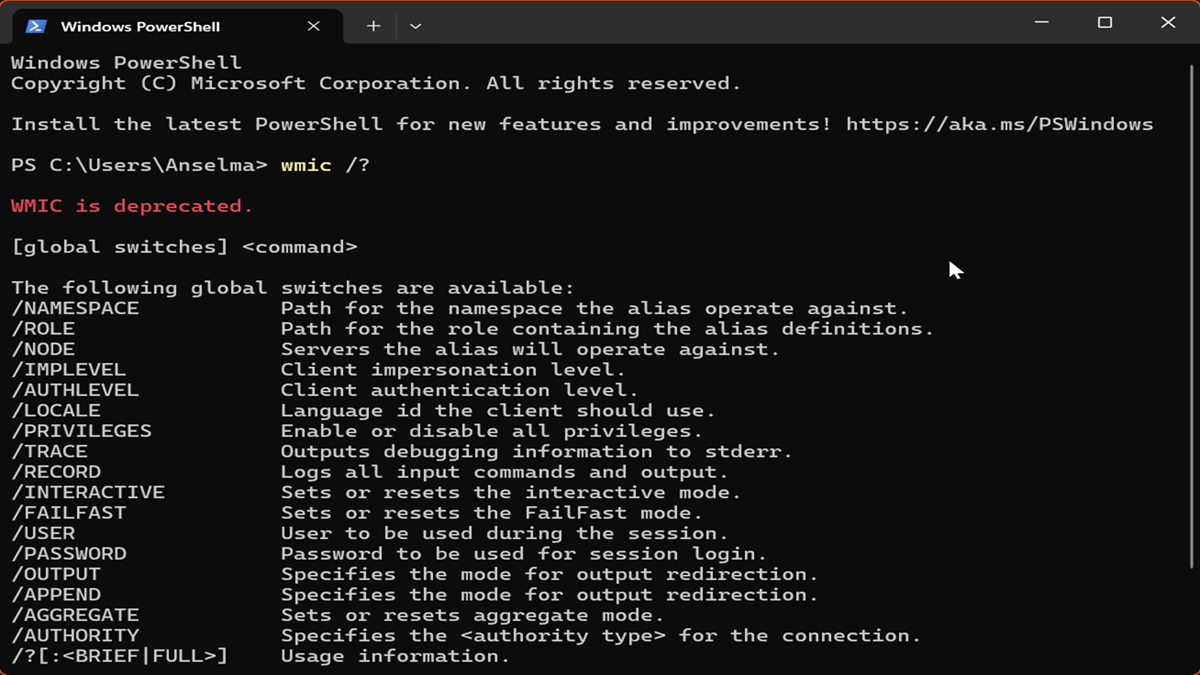 PowerShell Windows