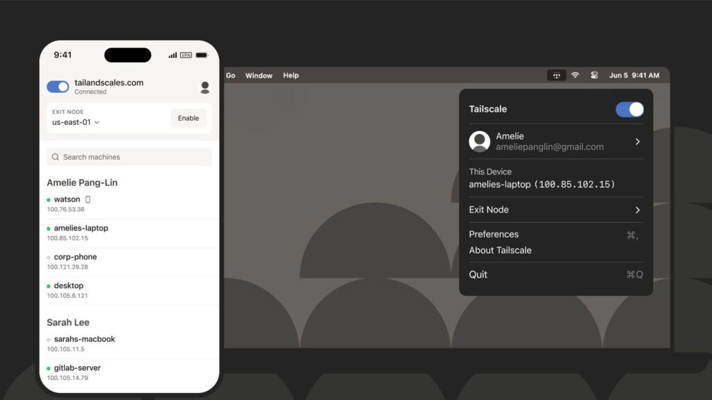 usar Escritorio Remoto a través de Tailscale