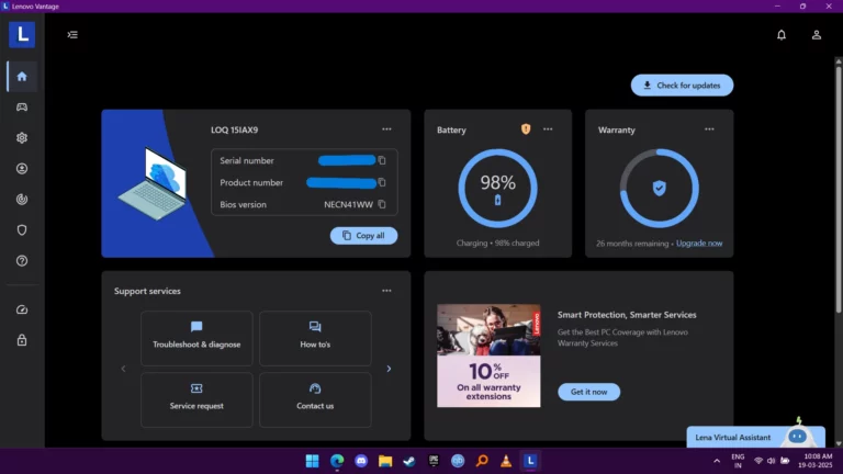 Cómo actualizar drivers desde Lenovo Vantage