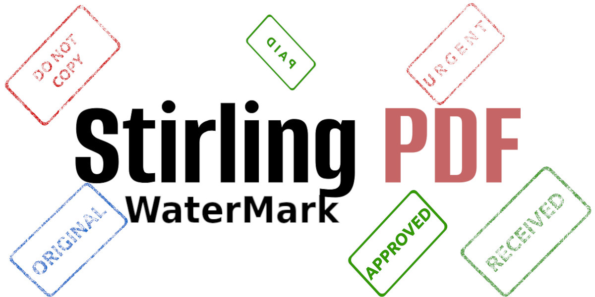 Añadir una marca de agua a un PDF usando Stirling PDF