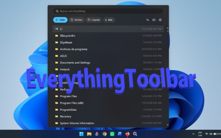 Buscar archivos desde la barra de tareas usando EverythingToolbar