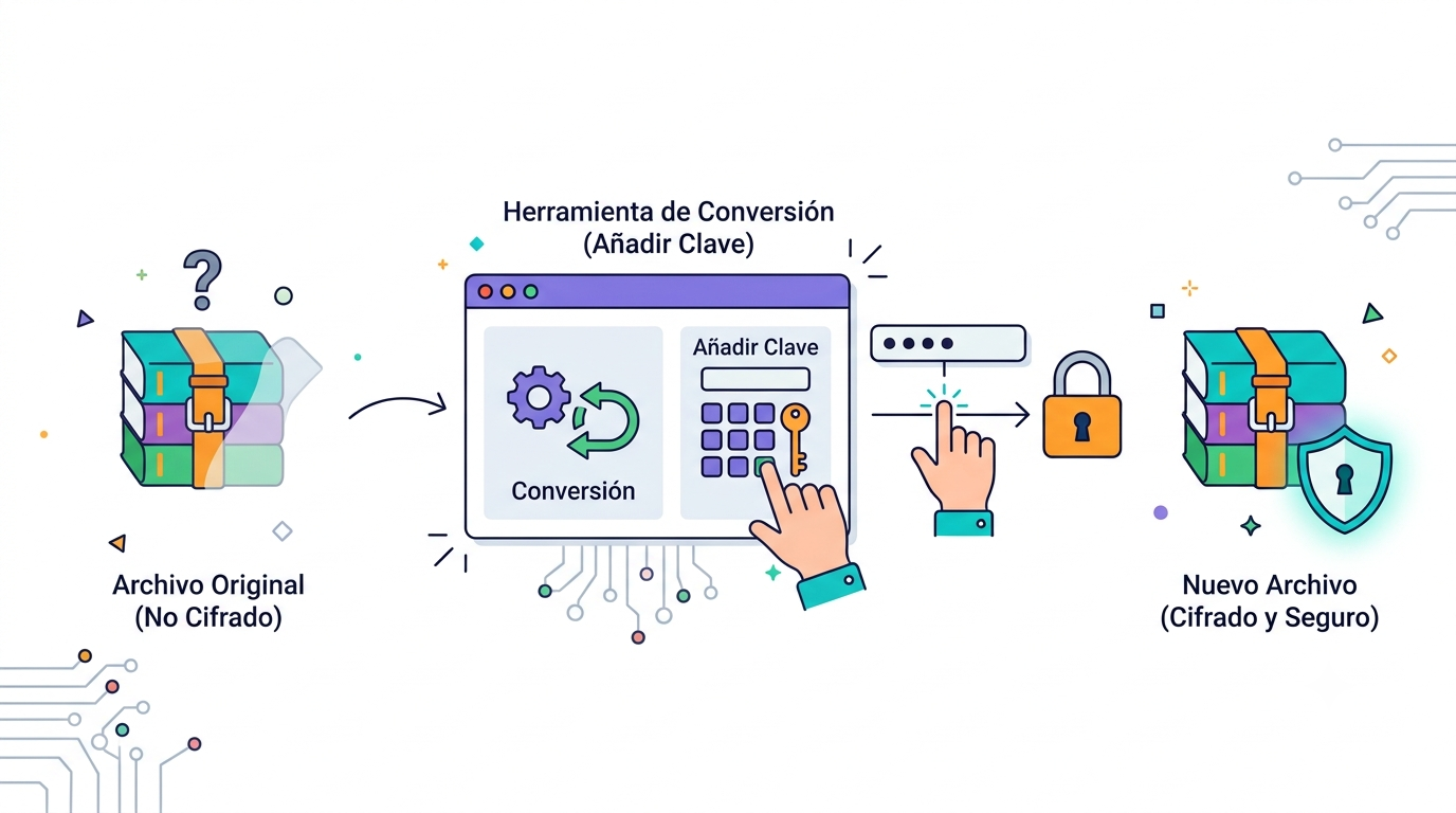 Cifrar un archivo que ya ha sido comprimido