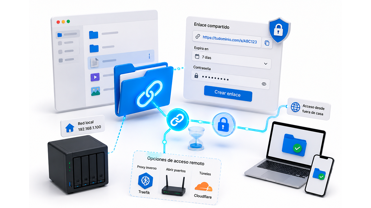 Cómo crear enlaces temporales y seguros con filebrowser
