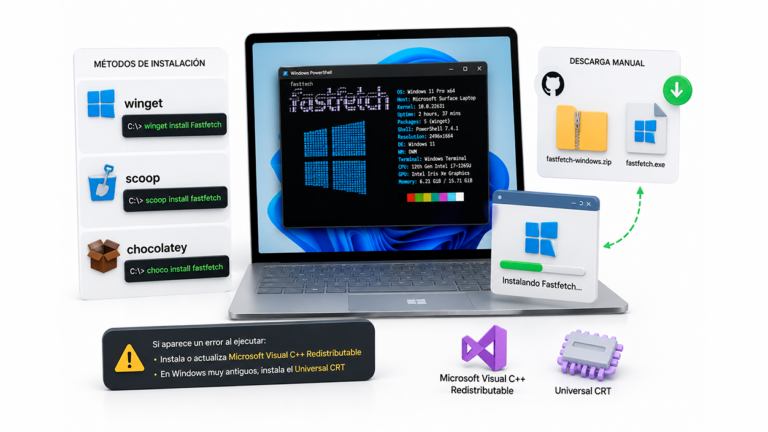 Cómo instalar y configurar Fastfetch en Windows y otros sistemas