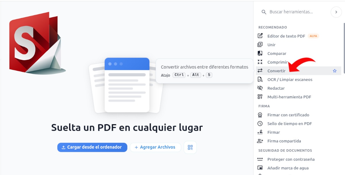 Convertir varias imágenes en un único PDF con Stirling PDF