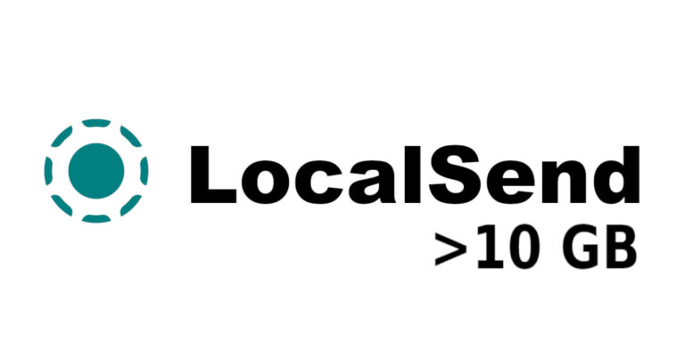 Slanje datoteka većih od 10 GB pomoću LocalSenda