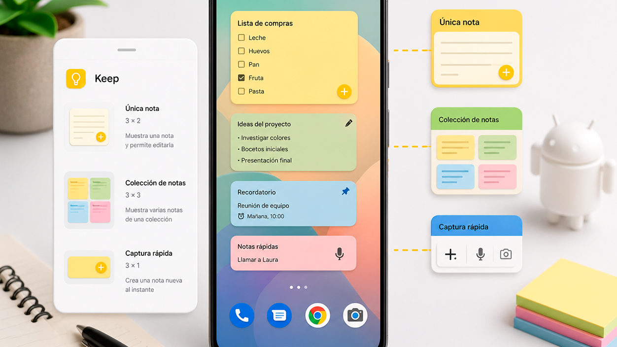 Integración de Keep en la pantalla de Android