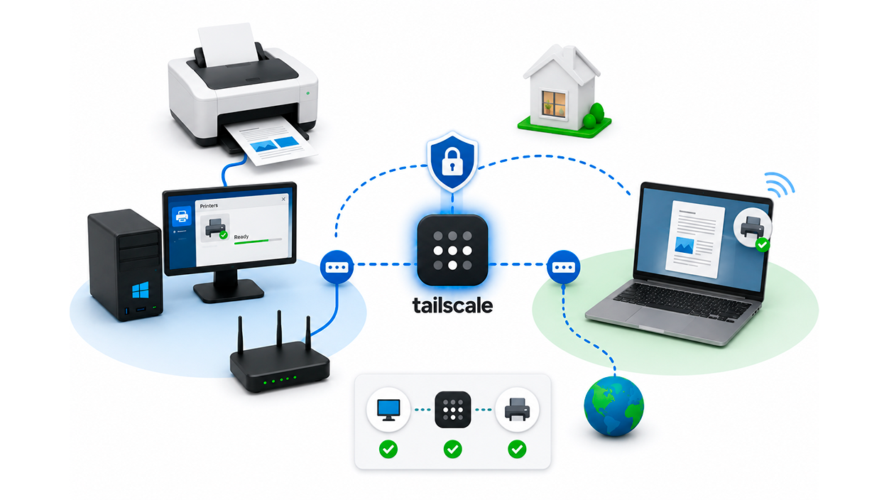 compartir una impresora de forma remota con tailscale
