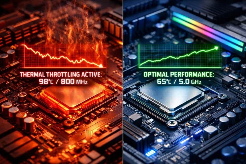detectar thermal throttling usando HWiNFO