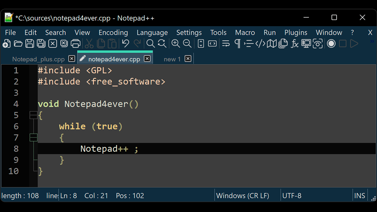 reproducir una macro en notepad++