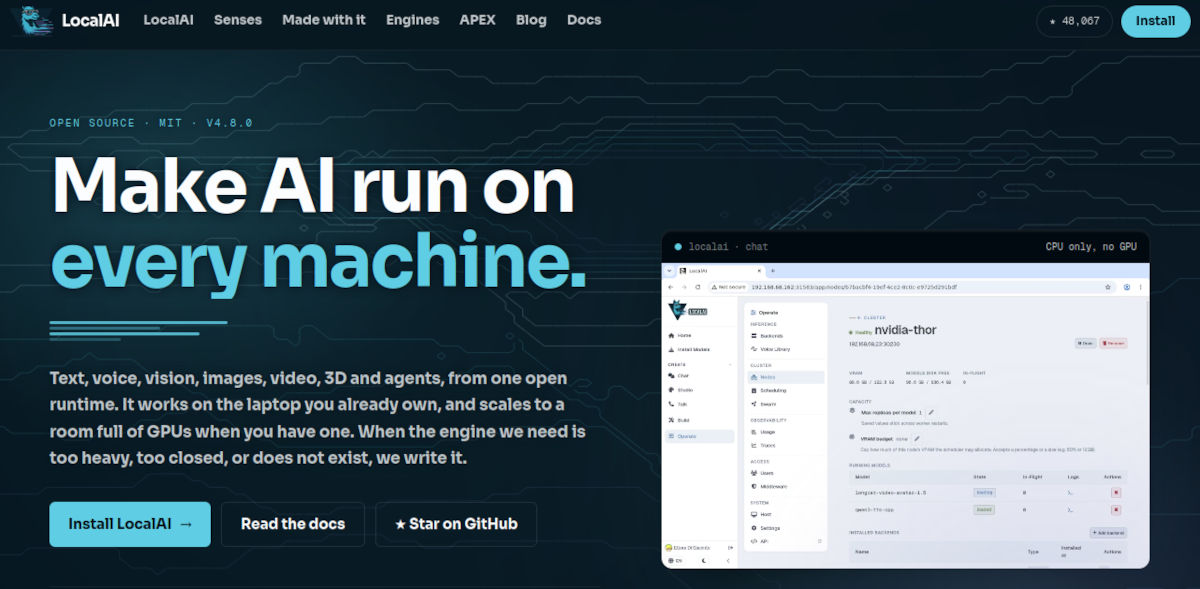 LocalAI web