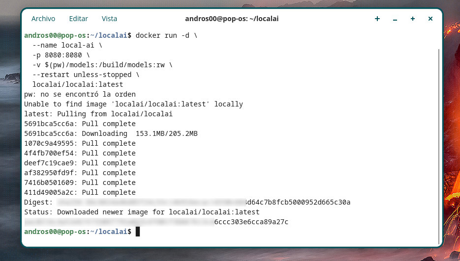 Instalación básica de LocalAI con Docker