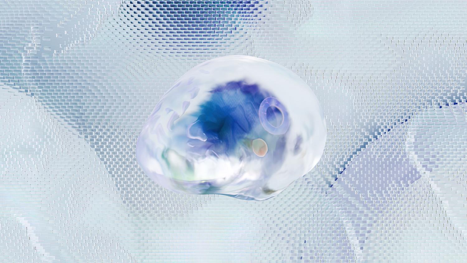 Representación abstracta de una sinapsis digital que muestra una red neuronal y un núcleo de memoria central, simbolizando la integración de Mem0 y Ollama.