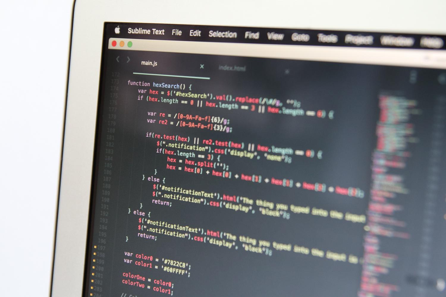 Open a JavaScript file in a code editor to create an Affinity script.