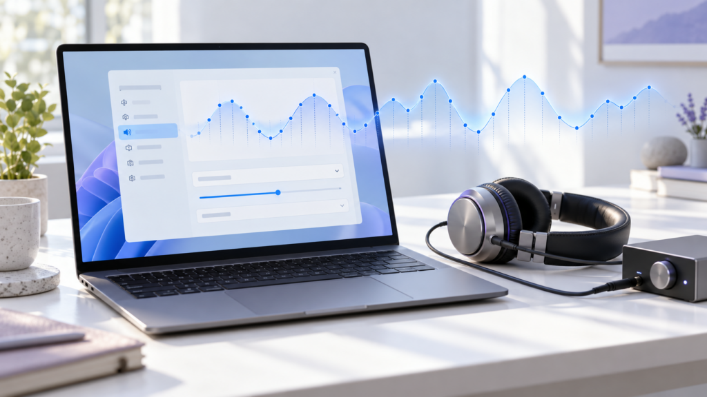 Frecuencia de muestreo en Windows 11