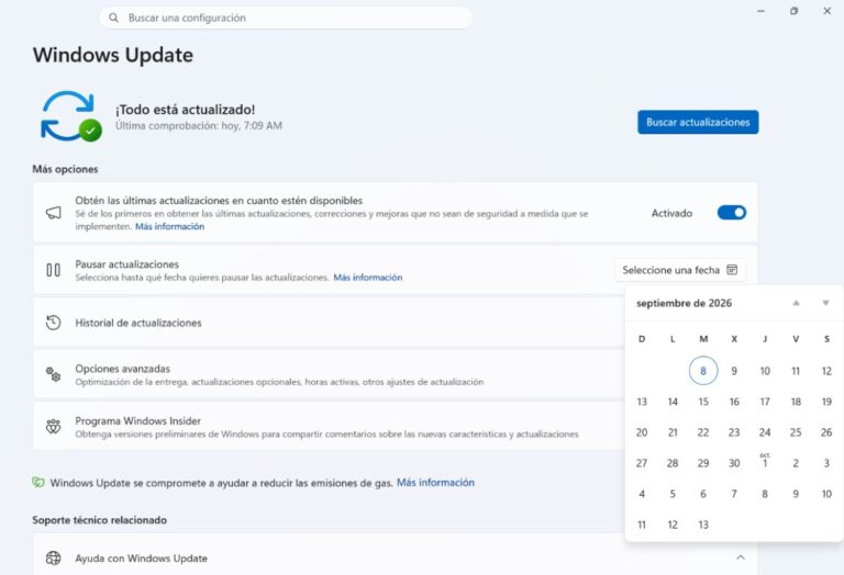 Pausar las actualizaciones de Windows 11 hasta una fecha exacta