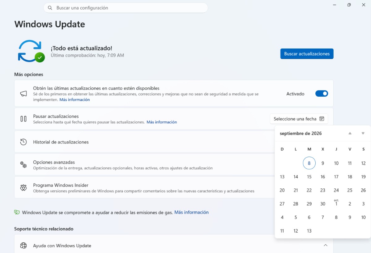 Pause Windows 11 updates until a specific date