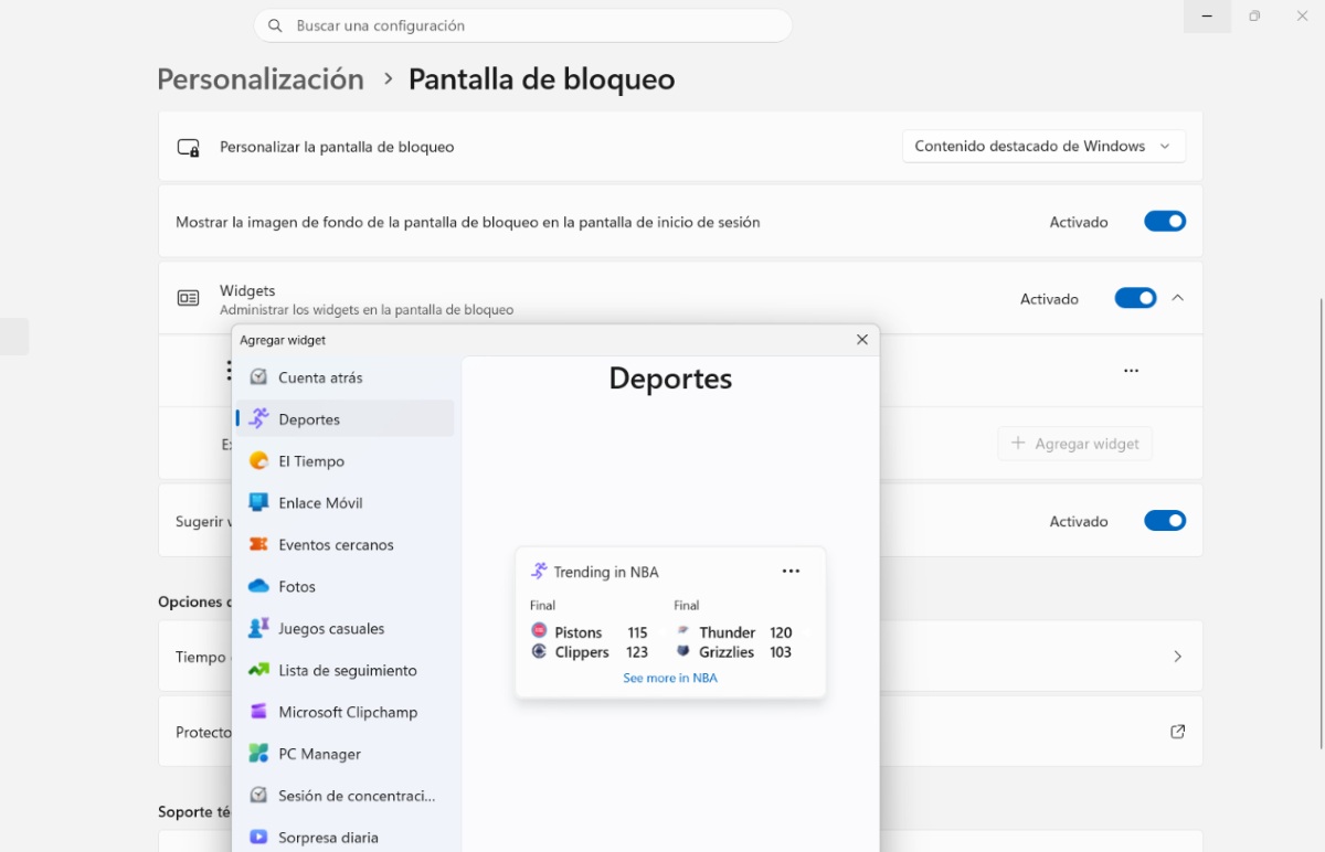 Personalizar los nuevos Widgets de la pantalla de bloqueo en Windows 11