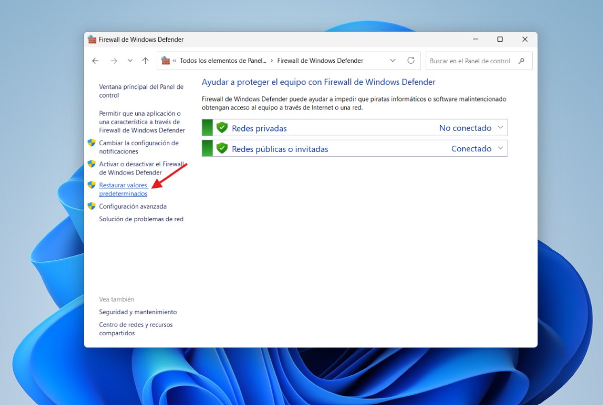 Restablecer el Firewall de Windows