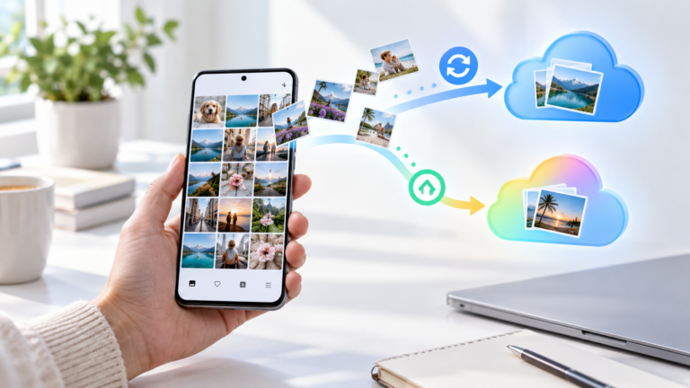 Samsung Gallery, OneDrive y Google Fotos
