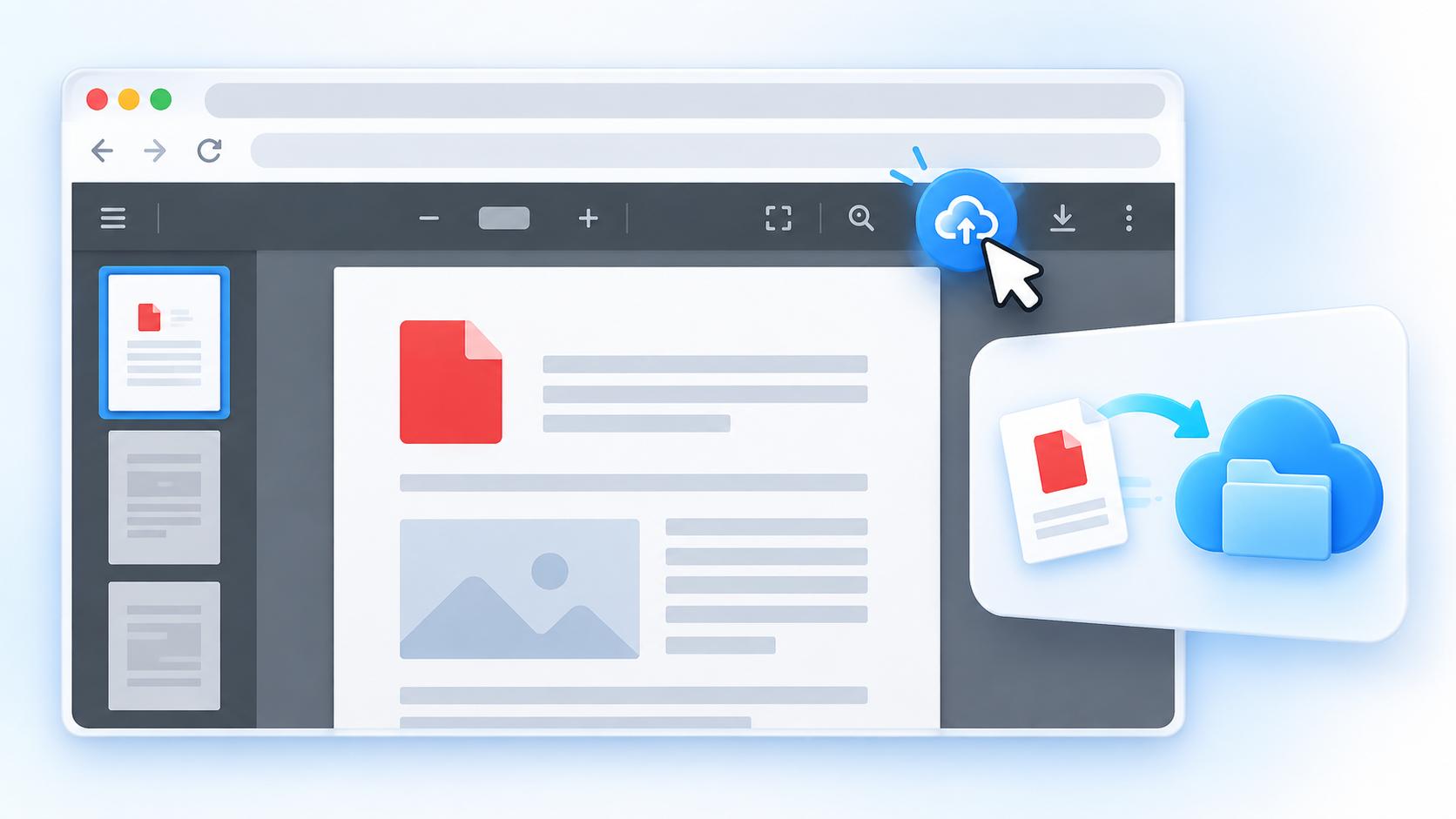 guarda el PDF directamente en la nube chrome