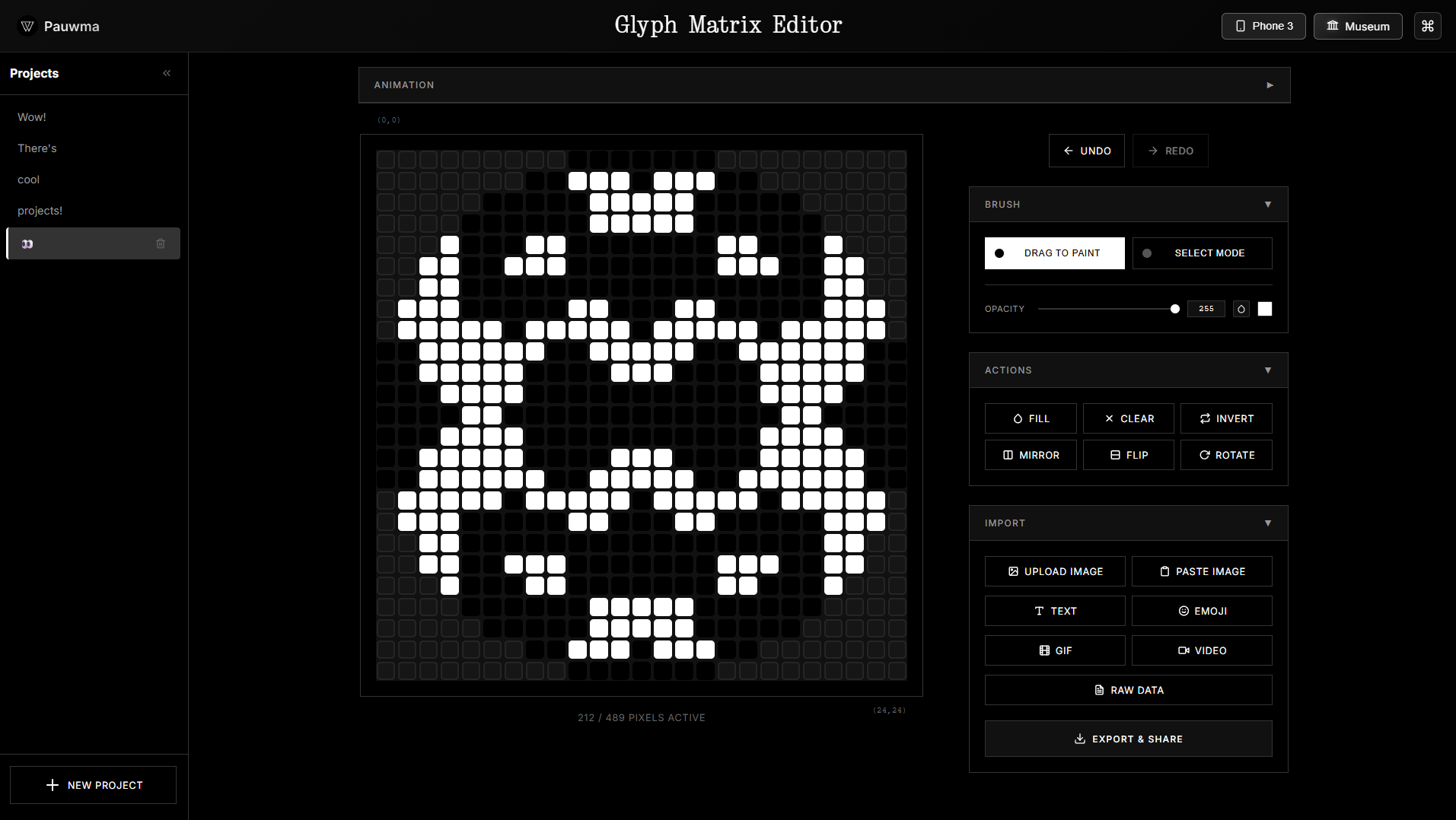Glyph Interface