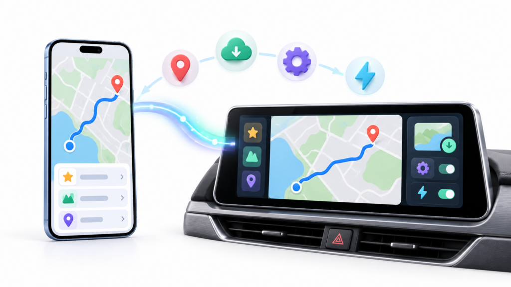 preparar Google Maps en Android Auto antes de un viaje