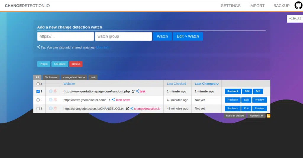 changedetection
