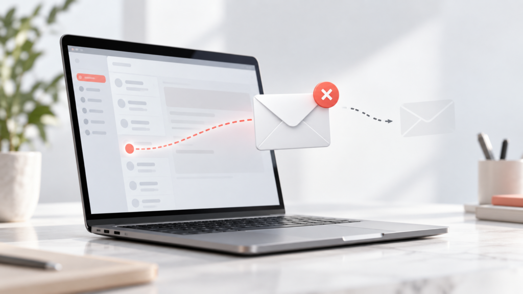 Correo electrónico rechazado al intentar enviarlo desde un portátil