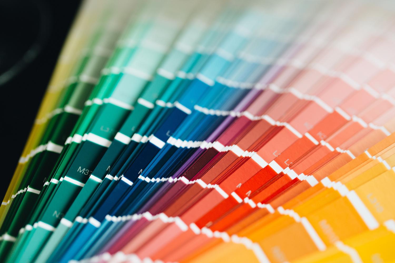 Muestrario de colores que representa una transición entre tonos en Affinity.