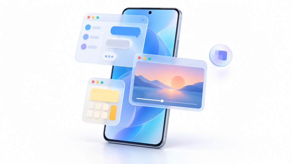 ventanas flotantes en ColorOS y Android