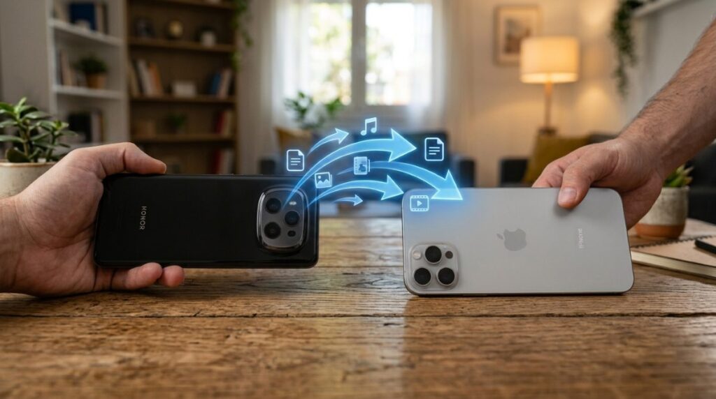 Cómo compartir archivos de un HONOR a un iPhone
