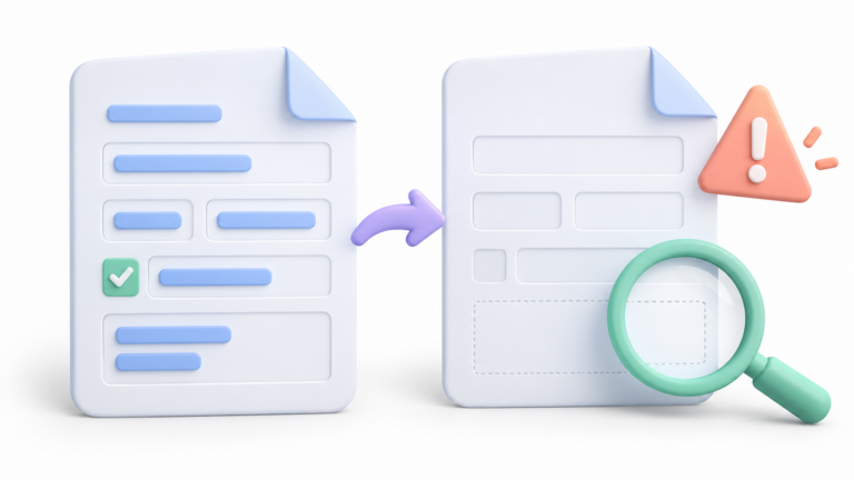 El PDF rellenado aparece en blanco