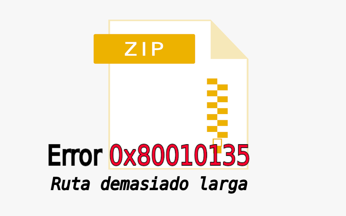 Error 0x80010135 al extraer un ZIP