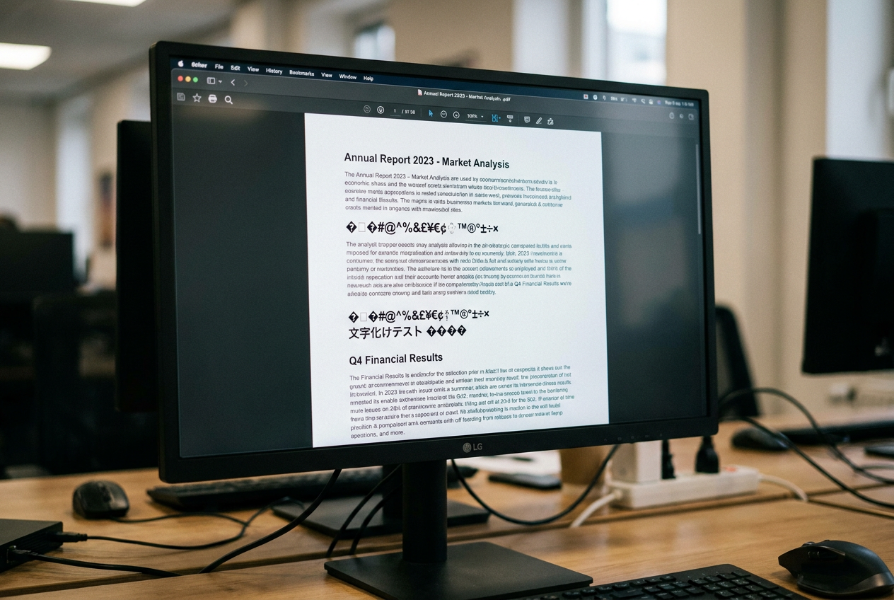 Por qué aparecen símbolos al copiar el texto de un PDF