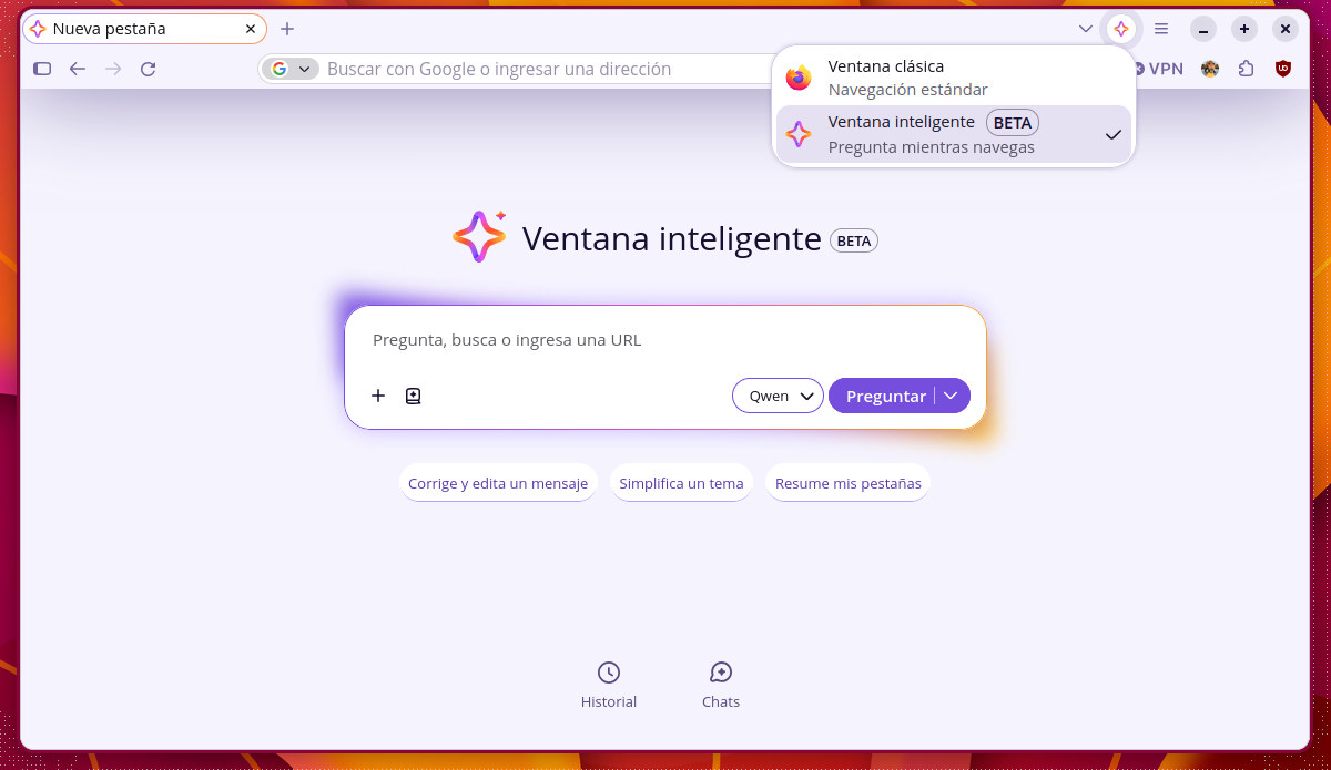 Smart Window Firefox