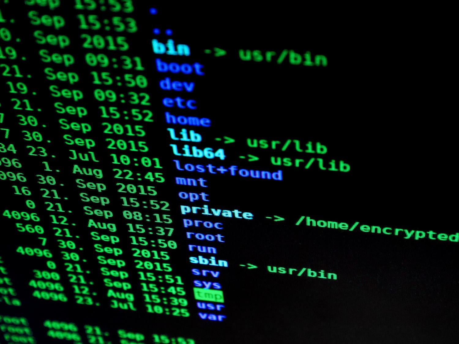 Código de programación mostrado en una pantalla.