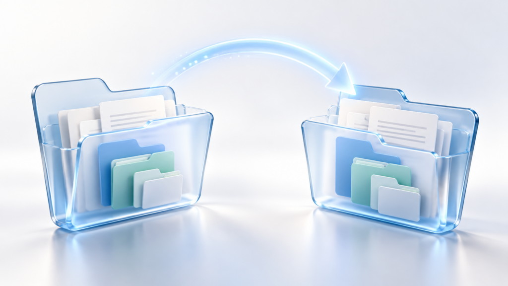 copiar carpetas con Workspace Studio