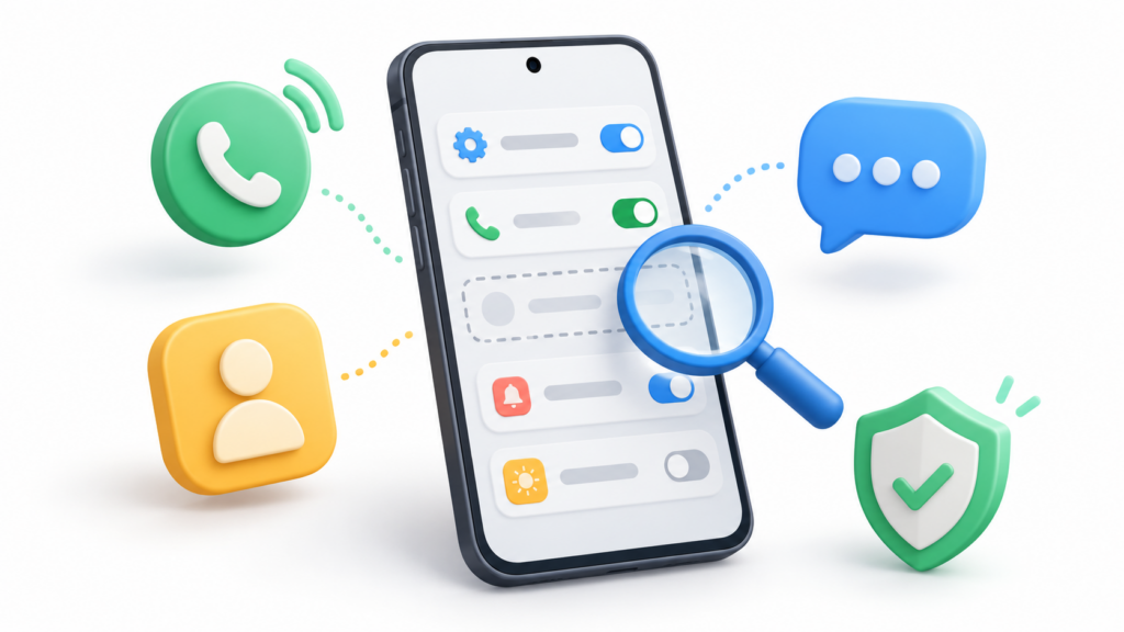 detección de llamadas falsas no aparece en Android