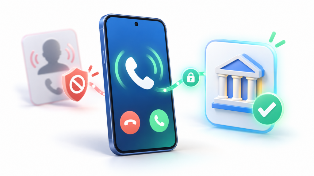 llamadas bancarias verificadas en Android